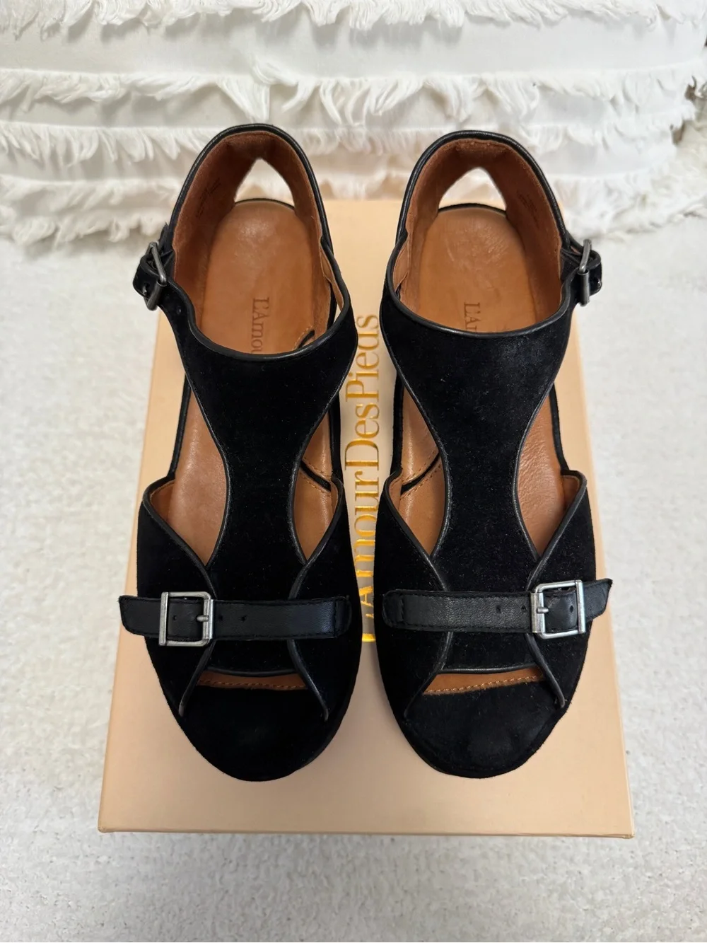 L'Amour des Pieds 'Audric' Platform T-Strap Sandal (Women)